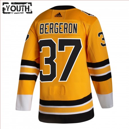 Boston Bruins Hockeydrakt Patrice Bergeron 37 2020-2021 Reverse Retro Authentic - Barn